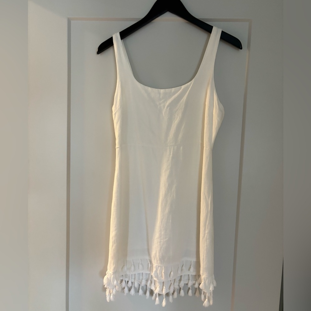 Lulus Feel The Sunshine Tassel Mini Dress